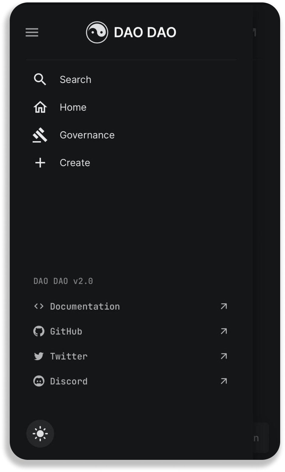 DAODAO sidebar